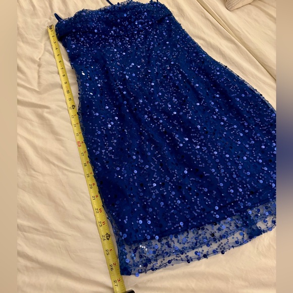 Royal Blue Sequins Dress - Size 6 - Picture 5 of 5